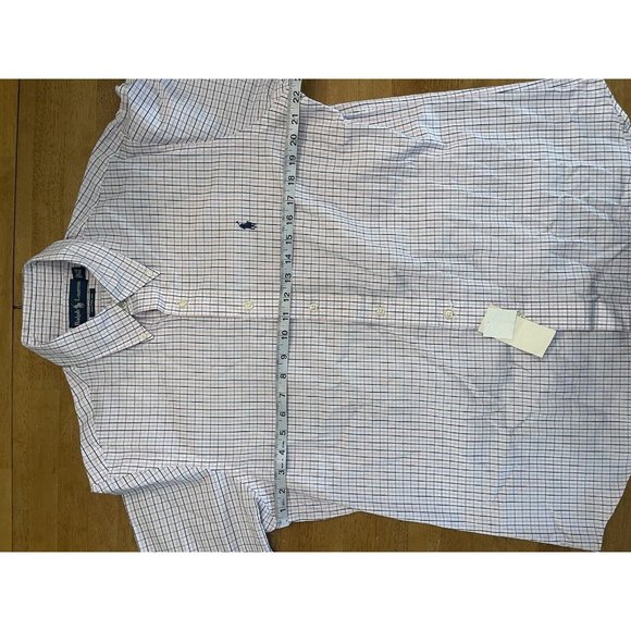 New POLO Ralph Lauren Men's  Button Up Shirt PINK-BLUE-WHITE  - 16.5 32/33 - Picture 4 of 7